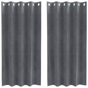 vidaXL Zavjese za zamračivanje 2 pcs Svijetlo siva 140 x 175 cm Bar&scaron;un