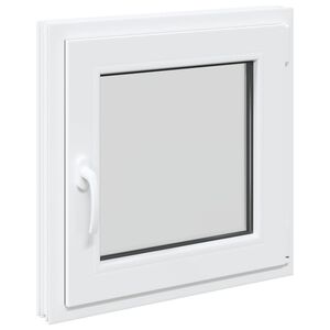 vidaXL Prozor za podrum RISOR 60 x 60 cm PVC i staklo Bijela