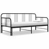 vidaXL Okvir za krevet na razvlačenje crni metalni 90 x 200 cm