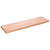 vidaXL Kupaonska radna ploča svjetlosmeđa 100x30x(2-4) cm masivno drvo