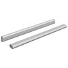 vidaXL Cijev za ormar 2 pcs Srebrno 764 x 15 x 29 mm