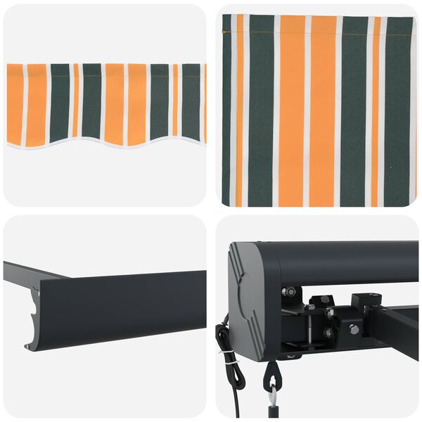 vidaXL Nadstrešnica Zelena i žuta 350 x 250 x 165 cm