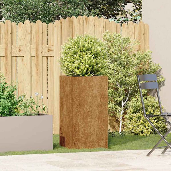 vidaXL Sadilica boja hrđe 40x40x80 cm od pohabanog čelika