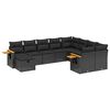 vidaXL Patio Sofa Set 8-sjedala Black