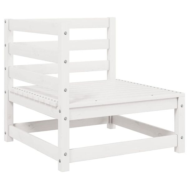 vidaXL 3-dijelna vrtna garnitura od masivne borovine bijela