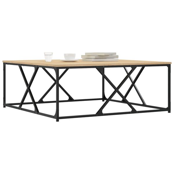 vidaXL Stolić za kavu boja hrasta 100 x 100 x 40 cm konstruirano drvo