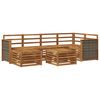 vidaXL Set vanjskih sofa 7 kom. Prirodna 59 x 59 x 37 cm