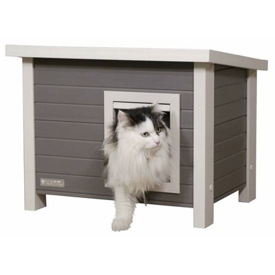 Kerbl ECO kućica za mačke Eli 57 x 45 x 43 cm sivo-bijela