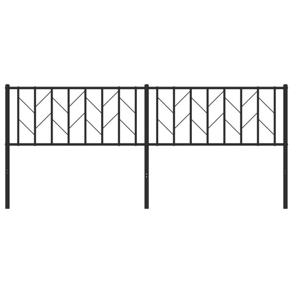vidaXL Metalno zamjensko uzglavlje crno 200 cm