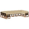 vidaXL Set vanjskih sofa 10 kom. Prirodna i bež