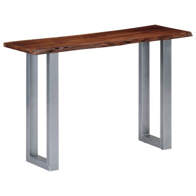 vidaXL Konzolni stol od bagremovog drva i željeza 115 x 35 x 76 cm