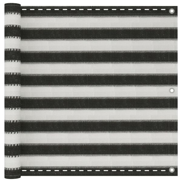 vidaXL Balkonski zastor HDPE 90 x 300 cm antracit i bijeli