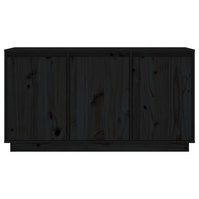 vidaXL Komoda crna 111 x 34 x 60 cm od masivne borovine