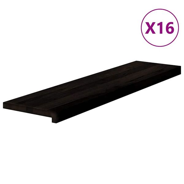 vidaXL Gazi&scaron;ta stepenice 16 kom tamnosmeđi 100x25x2 cm masivna hrast