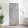vidaXL Visoka komoda siva betona 69,5x34x180 cm od konstruiranog drva