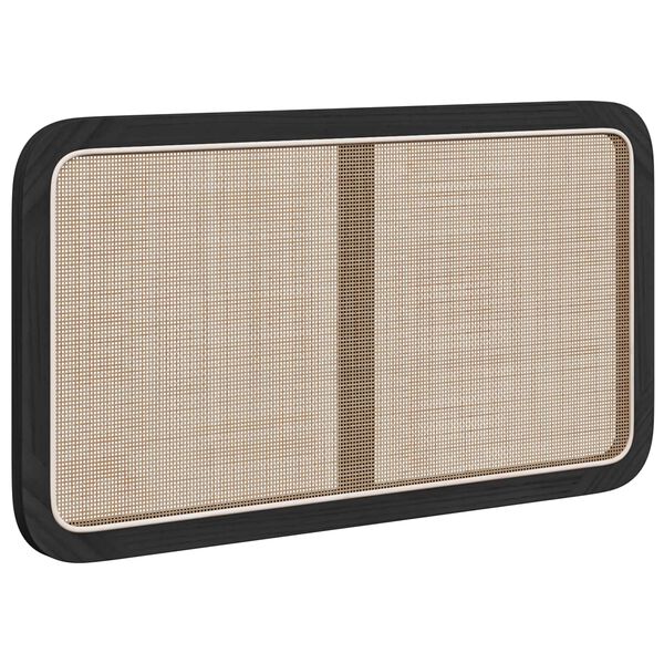 vidaXL Uzglavlje s uzglavljem Crna 100 x 55 x 3 cm Ratan