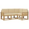 vidaXL Set vanjskih sofa 4 kom. Bijela i bež