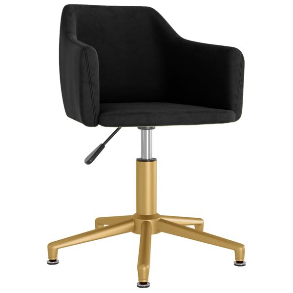 vidaXL Okretne blagovaonske stolice 6 kom crne bar&scaron;unaste