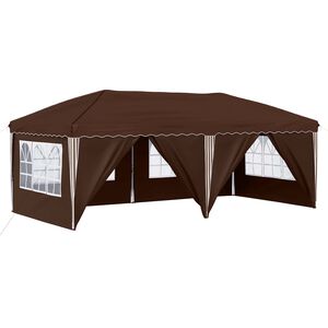 vidaXL Rastezljivi &scaron;ator za zabave 575 x 288 x 245 cm Smeđa