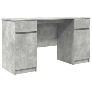 vidaXL Stol Beton siva Konstruirano drvo 140 x 49 x 76 cm