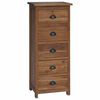 vidaXL Komoda s ladicama Prirodna 45 x 35 x 110 cm Čvrsto teak drvo