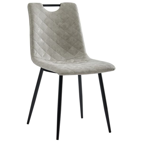 vidaXL Blagovaonske stolice od umjetne kože 2 kom svjetlosive