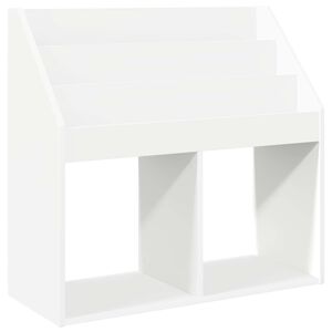 vidaXL Polica za knjige za djecu s pohranom Bijelo 72,5 x 29,5 x 69 cm