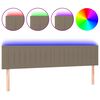 vidaXL LED uzglavlje smeđesivo 200x5x78/88 cm od tkanine
