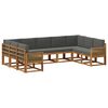 vidaXL Set vanjskih sofa 9 kom. Prirodna i antracit