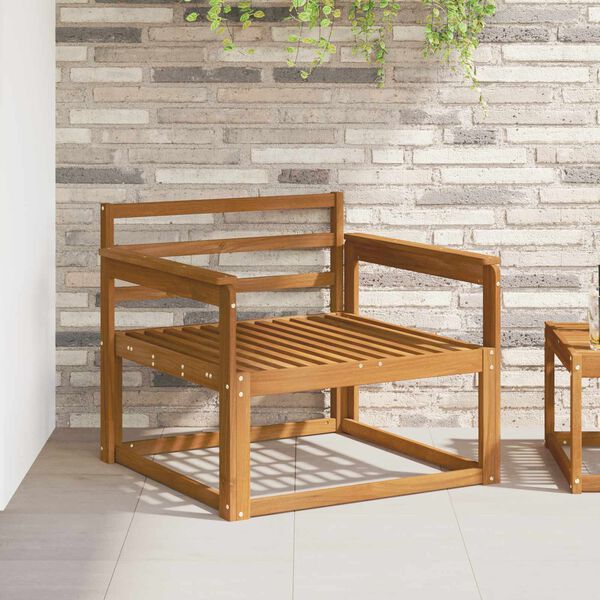 vidaXL Srednja sofa za van Čvrsto drvo akacije Prirodna