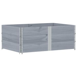 vidaXL Vrtna sadilica siva 150x100 cm od masivne borovine