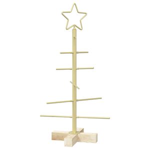 vidaXL Metalno božićno drvce sa stalkom KUOPIO 60 cm Čelik Zlatno