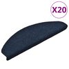 vidaXL Prostirke za stepenice, samoljepljive, 20 kom. 65x21x4 cm, tamnoplave, poluokrugle, velike
