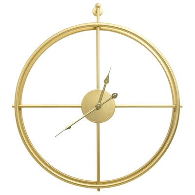 vidaXL Zidni sat zlatni 52 cm željezni