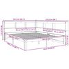 vidaXL Krevet s regalom za knjige bez madraca 140x200 cm od borovine