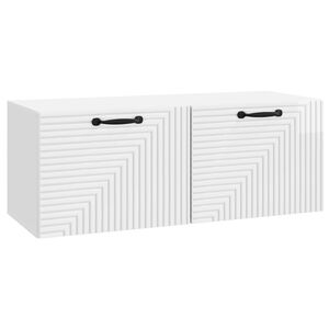 vidaXL TV ormar za zid Zidne Bijela visokog sjaja 78,5 x 31 x 30 cm