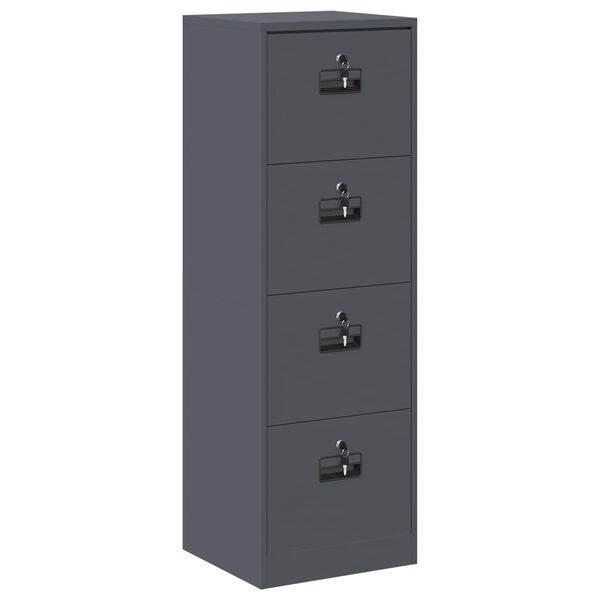 vidaXL Kabinet za datoteke s ladicama Antracit 45,5 x 42 x 139 cm