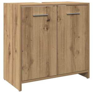 vidaXL Ormarić za umivaonik smeđa boja hrasta 60x33x60 cm drveni