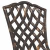 vidaXL Bistro set za vrt 3 pcs Bronzana Aluminij