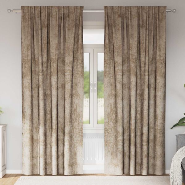 vidaXL Bar&scaron;unaste zavjese 2 pcs &Scaron;ampanjca 245 x 140 cm Bar&scaron;un