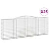 vidaXL Lučne gabionske ko&scaron;are 25 kom 400 x 50 x 140/160 cm željezne
