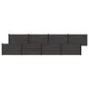 vidaXL Set ograde 8 kom. 1391 x 105 cm WPC i aluminij Crna