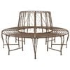 vidaXL Klupa pod drvetom 8-Broj sjedala &Oslash; 160 x 89 cm Čelik