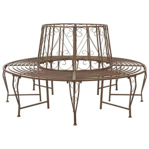 vidaXL Klupa pod drvetom 8-Broj sjedala &Oslash; 160 x 89 cm Čelik