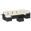 vidaXL 8-dijelni set vrtnih sofa od poliratana s jastucima crni