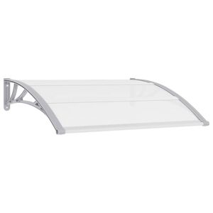 vidaXL Nadstre&scaron;nica za vrata siva i prozirna 120 x 75 cm PC