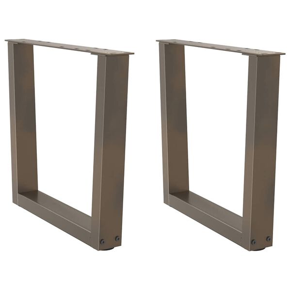 vidaXL Noge za klub stolić V-oblik 2 kom Prirodni čelik 60 x (42-43,3) cm Čelik
