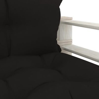 vidaXL Vrtna sofa od paleta s crnim jastucima drvena