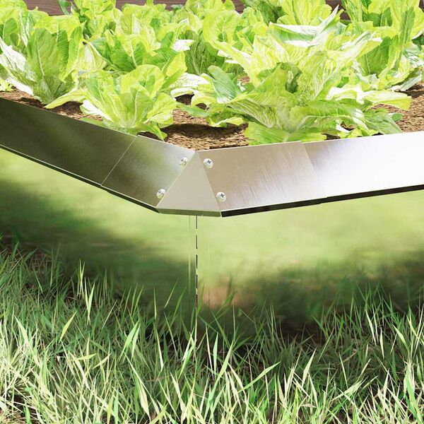 vidaXL Ograda protiv puževa 4 pcs Srebrno 13,5 x 13,5 x 25 cm