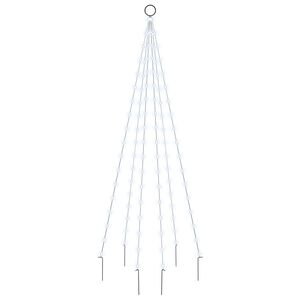 vidaXL Božićno drvce na stijegu 108 LED žarulja hladne bijele 180 cm
